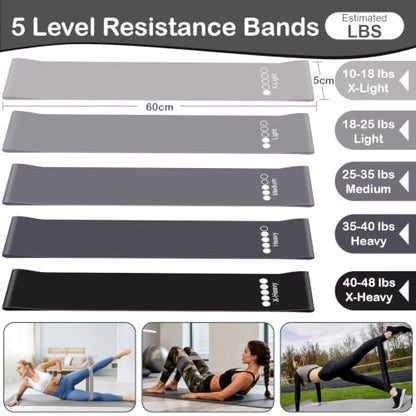 Hoedia Pilates Kit for Women, Pilates Equipment Ring and Ball Set - color: Black