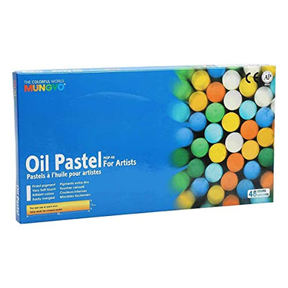 Mungyo Oil Pastels in Assorted Colours - 11 x 70 mm (Pack of 48)