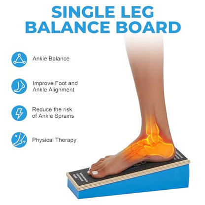 Athletic Balance Boards,Slant Board,Wobble Board,Balance Wedge for Condition Your Body and Prevent Injury - color: Blue