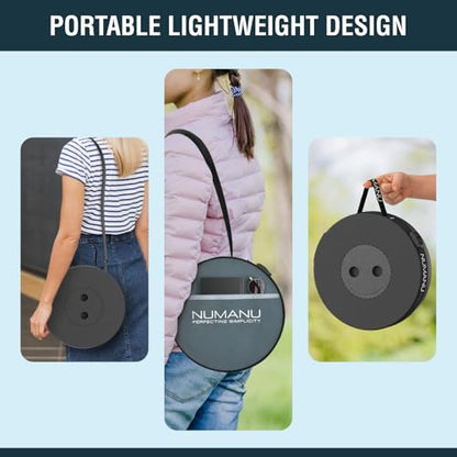 NUMANU Collapsible Stool for Adults, 3-in-1 Cushion + Bag, 620 lbs, Round | Heavy-Duty Telescoping Stool 2.5-18in, 3-in-1 Cushion Carry Bag + Drink Holder; Travel, Sports, Camping, Gardening - size: Round (Stool & 3IN1 Carry Bag)