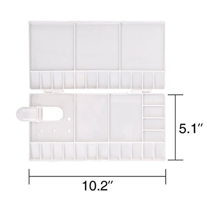 Transon Paint Palette Box 33 Wells for Mixing Gouache, Acrylic and Oil Paint with 1 Paint Brush - size: 33 Wells