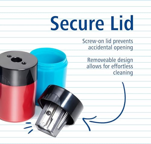 Staedtler Small Pencil Sharpener with Lid (12 Pack) | premium quality sharpener with screw-on lid, compact size for pencil case and work-station, 511 63BK - size: 12 Pack