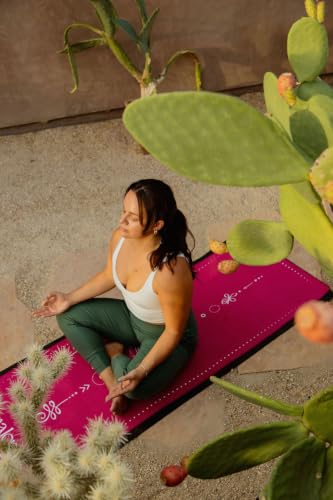 Hot Yoga Towel, Non-Slip Microfiber with Silicone Grip, 71 x 24 Inches, Quick-Dry Sweat Absorbent Yoga Mat Towel – Vitality Pink