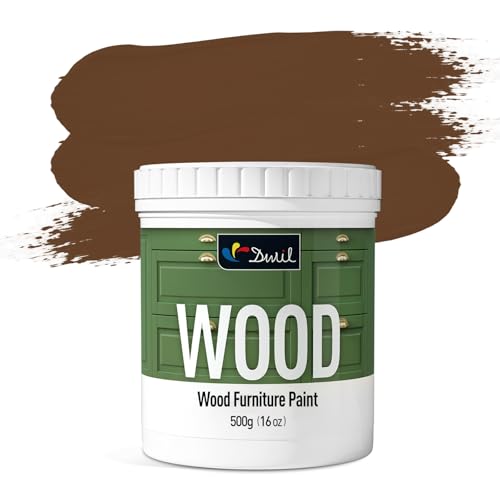 DWIL Matte Finish Furniture Paint - 16 Oz Wood Paint for Cabinets, Doors, Tables, and Dressers Refinishing - Water-Based, Non-Toxic & Odorless, Easy to Apply(Cassiterite Brown)-Without Tools - color: Cassiterite Brown, size: 16 Ounce (Pack of 1)