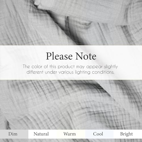 Salt Earth 100% Cotton Gauze 55"X75" Twin 4 Layered Blanket- Scottish Grey | Premium Muslin Blanket for Couch,Bed,Living,Summer Lightweight, All Seasons Blankets & Throws, Boho,Travel & Skin Friendly - color: Scottish Grey, size: 55"X75" Twin