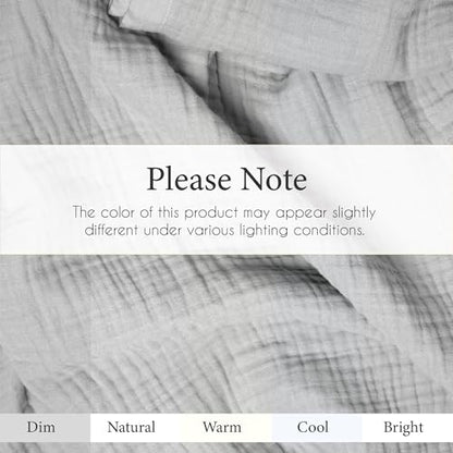 Salt Earth 100% Cotton Gauze 80"X90" Queen 4 Layered Blanket- Scottish Grey | Premium Muslin Blanket for Couch,Bed,Living,Summer Lightweight, All Seasons Blankets & Throws, Boho,Travel & Skin Friendly - color: Scottish Grey, size: 80"X90" Queen