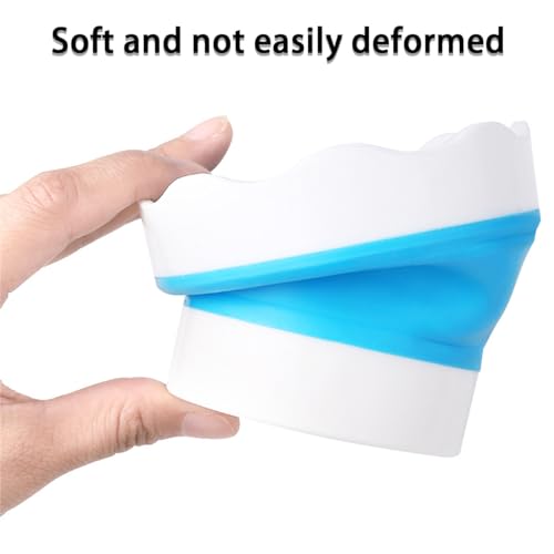 4 PCS Collapsible Paint Brush Washer Multifunctional Collapsible Bucket Foldable Water Cup Portable Silicone Washing Bucket Brush Holder Mini Foldable Washing Buckets for Watercolor Oil Painting - color: Blue, Green
