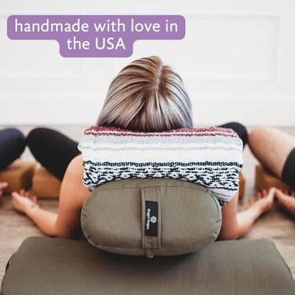 Hugger Mugger Standard Yoga Bolster - Firm, Supportive, Handmade, Durable - color: Black
