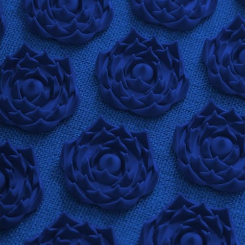 Pranamat Acupressure Large Mat and Pillow Set, Premium Acupressure Therapy for Pain Relief and Relaxation, Handcrafted in Europe with Sustainable and Natural Materials (Monaco Blue) - color: Monaco Blue