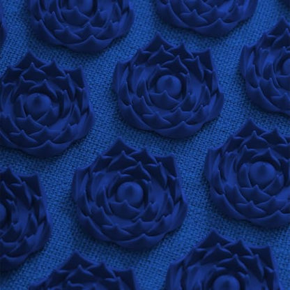 Pranamat Acupressure Large Mat and Pillow Set, Premium Acupressure Therapy for Pain Relief and Relaxation, Handcrafted in Europe with Sustainable and Natural Materials (Monaco Blue) - color: Monaco Blue