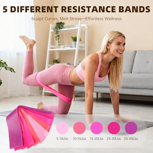Uyittour 16PCS Pilates Kit for Home Workouts, Essential Equipment Set with 12'' Ring & 9” Ball, 5 Resistance Bands - Pilates Starter Kit for Women, Full Body Toning & Strength