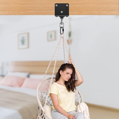 BeneLabel Heavy Bag Hanger for Punching Bag Beam Mount Hardware 360° Rotation Boxing Bag Ceiling Mount I-Beam Hanger for Hanging Heavy Punching Bags Wall Hangers - color: 360° Closed Connection Clasps with Carabiner