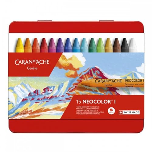 Neocolor I Water-Resistant Wax Pastels, 15 Colors - style: 15 Colors