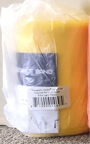 Therapist’s Choice® Professional Non-Latex Resistance Bands for Upper and Lower Body Exercise Workouts, Physical Therapy, Lower Pilates, and Rehab, 25 Yard (75 Feet) Roll Bulk Roll - size: Extra Light
