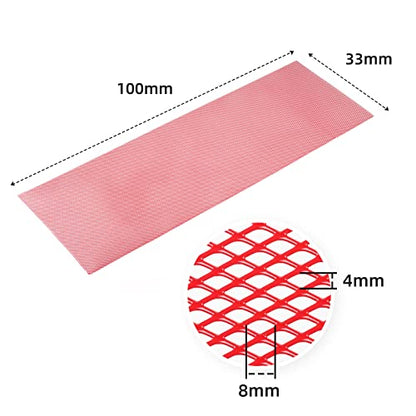 AggAuto Universal 40"x13" Car Grill Mesh 4x8mm Rhombic Hole Red | Aluminum Alloy Automotive Grille Insert Bumper, One of the Most Multifunctional Shape Grids 100x33cm - size: 4x8mm Rhombus - Red