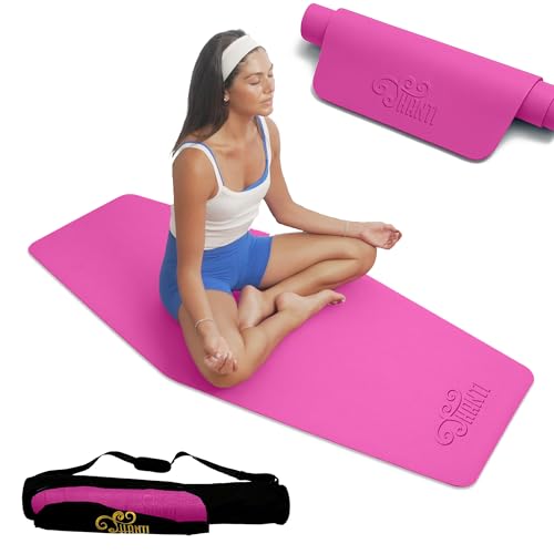 Shanti 다이아몬드 시리즈 요가 매트, 나일론 휴대용 가방, 프리미엄 품질, 음과, 요가, 필라테스, 스트레칭, 명상, 운동, 가정 연습 등을 위한 실용적인 디자인