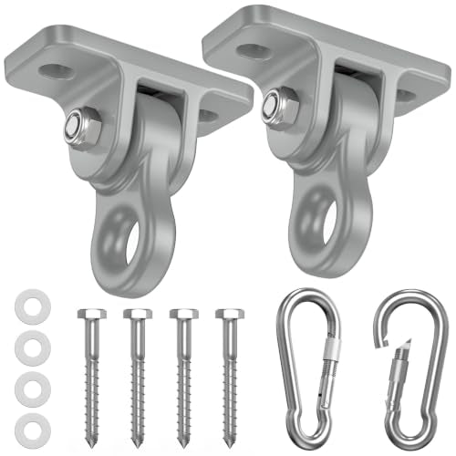 Heavy Duty Swing Hangers, Indoor-Outdoor Hooks, 2-Pack - color: 2 Pack Silver