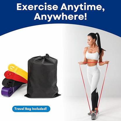 RMS Resistance Loop Exercise Bands for Physical Therapy, Set of 4