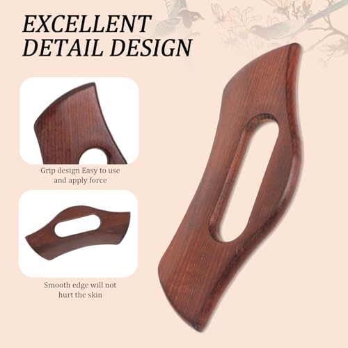 Mozeat Lens Lymphatic Drainage Massager, Wooden Body Gua Sha Tool - color: Style-d