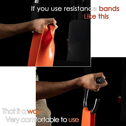 Upgrated Pull Up Assistance Resistance Bands Handles, Unique Steel Stretch Elastic Exercises Band Attachment Handles with Rubber for Pull-up Bars Workouts Home Gym