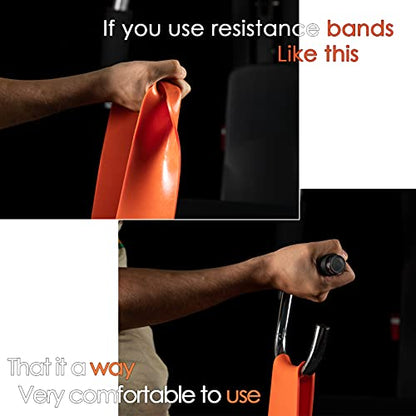 Upgrated Pull Up Assistance Resistance Bands Handles, Unique Steel Stretch Elastic Exercises Band Attachment Handles with Rubber for Pull-up Bars Workouts Home Gym