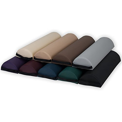 EarthLite Massage Bolster Pillow Half Jumbo, 29in Length x 9in Width x 4.5in Height - color: Black