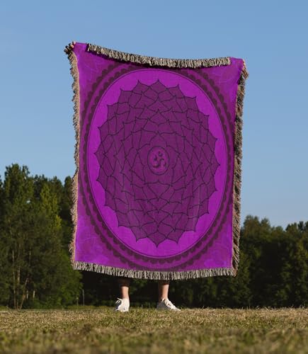 3dRose Seventh Chakra. Woven Blanket