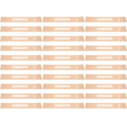 DEEKIN 30 Pcs Resistance Exercise Bands Bulk - color: Light Brown, style: 35-40 Lbs