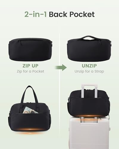 LOVEVOOK Small Gym Bag for Women with Tumbler Holder & Shoe Compartment - color: Black, size: Medium-18.5"