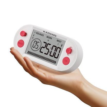 KADAMS Workout Interval Timer – HIIT, Tabata & EMOM Training with Visual Countdown Ring, Magnetic for Gym Home Workouts & Fitness