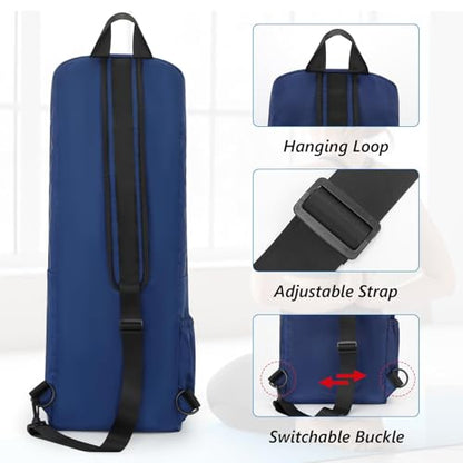 VISEMAN Yoga Mat Bag Carrier Waterproof Yoga Backpack with Multi Pockets, Lightweight Adjustable Yoga Bag for Mat, Yoga Blocks, Yoga Accessories - color: Navy Blue