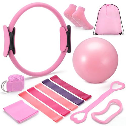 Pilates Kit for Home Workouts Pilates Equipment Set with Ring and Ball