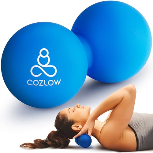 COZLOW Peanut Massage Ball - Deep Tissue Therapy, Pain Relief - Cobalt Blue - color: Cobalt Blue
