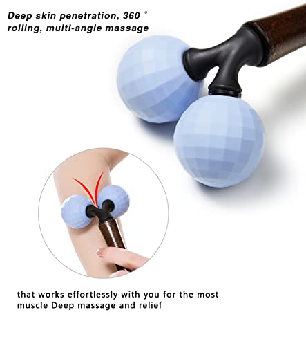 Relax Massage Roller，Handheld Total Body Massager Tools for Back, Neck, Foot, Calf, Leg, Arm & Deep Tissue Massager Relief for Sore Muscles - color: Blue