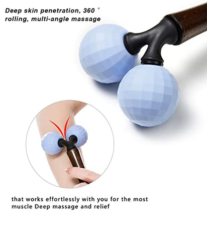 Relax Massage Roller，Handheld Total Body Massager Tools for Back, Neck, Foot, Calf, Leg, Arm & Deep Tissue Massager Relief for Sore Muscles - color: Blue