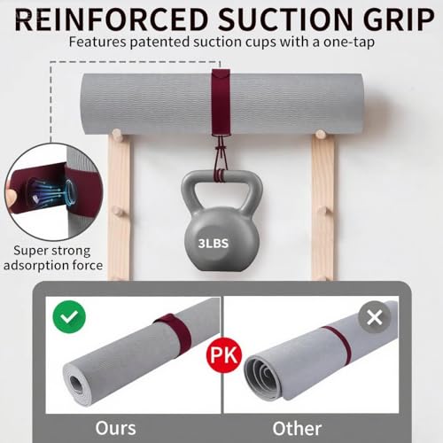Yoga Mat Carrier Strap, Adjustable Thick Straps Sling for Carrying Large Mats, Stretching Band - color: 1pc Slap Band Red
