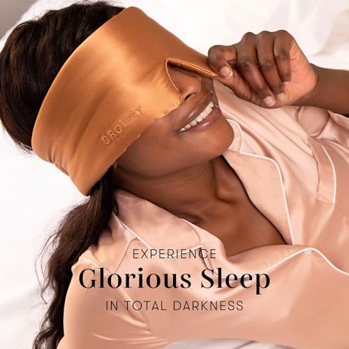 DROWSY Silk Sleep Mask - Face-Hugging, Padded Cocoon for Luxury Sleep in Total Darkness - 100% Pure Mulberry Silk (Tuscan Kiss) - color: Tuscan Kiss, size: 1 Count (Pack of 1)
