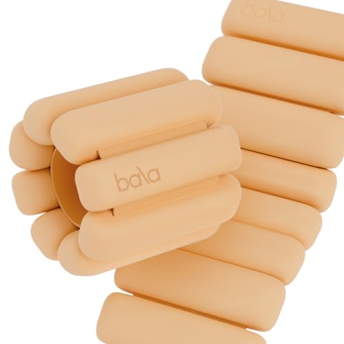 Bala Bangles Wrist & Ankle Weights for Women & Men, Home Gym Equipment | Adjustable Weighted Bands for Arm & Legs Workouts - Pilates, Yoga, Walking, Barre, & Strength Training Exercise - color: Sand, size: 1 LB