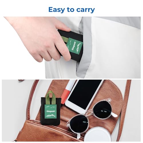 Pocket Picnic Blanket, Small Picnic Blanket 43x55" 2.54 oz Green for 1-2 - color: Green (Black Pack), size: 43x55″