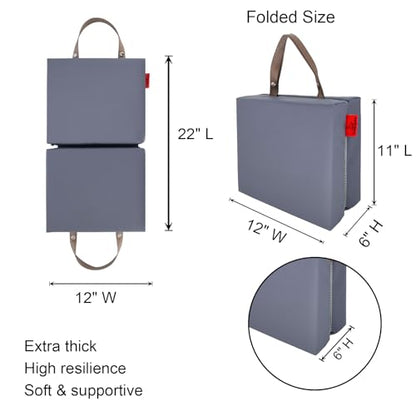 Extra Thick Soft Kneeling Pad for Men and Women, Waterproof Gardening Pads with Memory Foam, Yoga or Exercise Cleaning Knee Cushion, Collapsible Kneeling Mat Non-Slip Bottom, Garden Gifts Light Grey - color: Light Grey