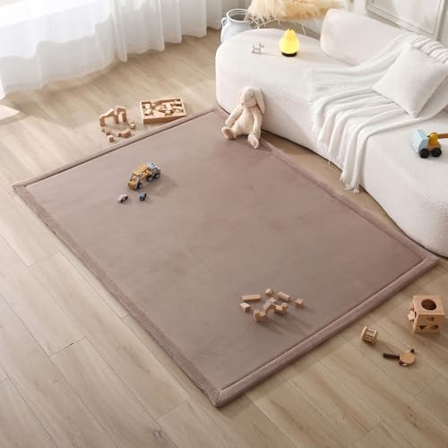 Hakuna Matte CloudSoft Baby Play Mat for Floor 60" x 80" Brown - color: Brown, size: 60" x 80"