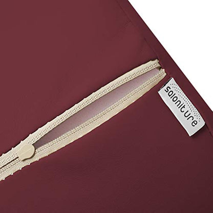 Saloniture Jumbo Round Massage Table Bolster Pillow Pad - 26 x 9 Inch - Burgundy - color: Burgundy