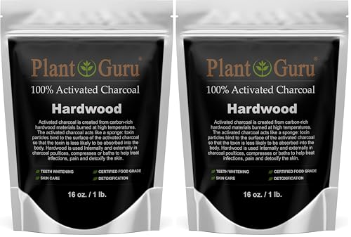 Activated Charcoal Powder 1 lb. Hardwood - Food Grade Kosher Non-GMO - Teeth Whitening, Facial Mask and Soap Making. Promotes Natural Detoxification and Helps Digestion (Pack of 2) - size: 16 Ounce (Pack of 2)