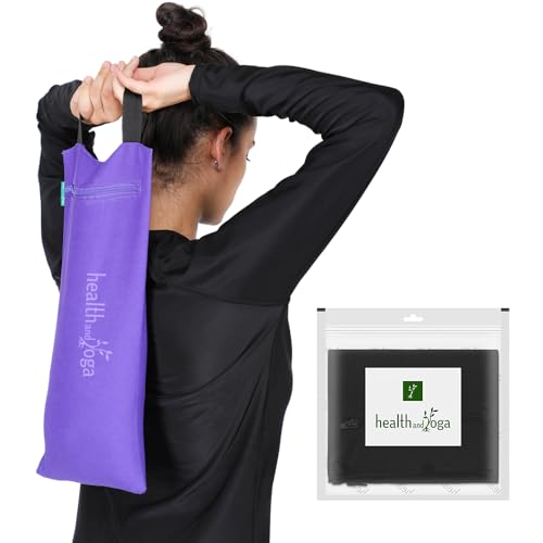SoulGenie HealthAndYoga™ Yoga Sand Bags - Double Bag with Inner Waterproof Bag - Prop for Adding Weight and Support (Black) - color: Black
