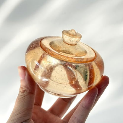 RESINWORLD 3.3'' Trinket Pot and Lid Silicone Mold, Cute Storage Jar Mold for Epoxy Resin, Clay, Plaster