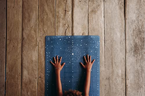 YOGA DESIGN LAB | The Combo Yoga Mat | 2-in-1 Mat+Towel | Eco Luxury | Ideal for Hot Yoga, Power, Bikram, Ashtanga, Sweat | Studio Quality | Includes Carrying Strap! - color: Celestial, size: 3.5mm