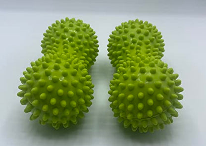 Therapist's Choice® Pack of 2 Soft Spiky Massage Peanut Balls, Stress Reflexology, Porcupine Sensory Peanut Ball Set