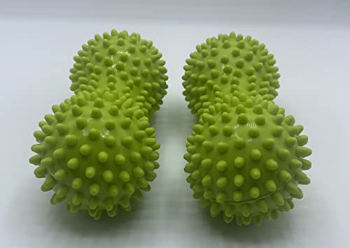 Therapist's Choice® Pack of 2 Soft Spiky Massage Peanut Balls, Stress Reflexology, Porcupine Sensory Peanut Ball Set