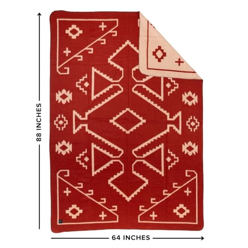 Arcturus Rainier Wool Blanket, Warm, Thick, Washable Wool Blanket for Home, Outdoors, Camping, Tailgates, Picnic, Hunting, Travel & Emergency Kits, Twin Size, 4.5 lb, Monument Valley - color: Monument Valley, size: Twin