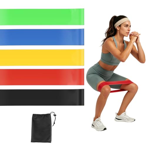 Resistance Bands for Working Out 5-Pack Exercise Bands Resistance Bands Set Elastic Bands for Exercise for Women,Leg Hip Glute Trainingyoga Pilates Physical Therapy